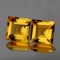 Natural Princess Golden Yellow Citrine Pair 8.00 MM- FL