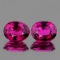 Natural Raspberry Pink Rhodolite Garnet Pair 8x6 MM FL