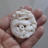 Hand Carved Dragon Pendant