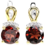 NATURAL DARK RED GARNET Earrings