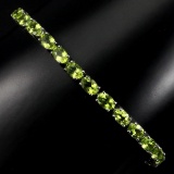 Natural Rich Green Peridot 60 Carats Bracelet
