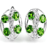 Natural Green Chrome Diopside EarRing