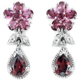 GORGEOUS GENUINE PURPLISH PINK RHODOLITE Earrings