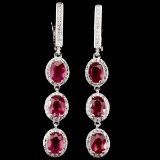 Top Rich Red Pink Ruby Earrings