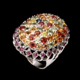 Natural Ruby & Fancy Sapphire 65 Carats Ring