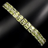 Natural Green Peridot 100.33 Carats Bracelet