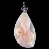Natural Stone Opal Hand carved Pendant