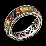 Natural Fancy Color Sapphire Eternity Band