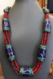 Tibet Natural Stone Tribal Queen Royal Necklace