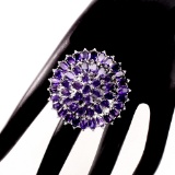 Natural Top Intense Purple Amethyst 120 Cts Ring