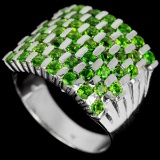 Natural Green Chrome Diopside Ring