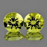 Natural Green Gold Lemon Quartz Pair 10.00 MM - VVS