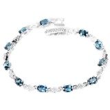 Natural AAA LONDON BLUE TOPAZ  Bracelet