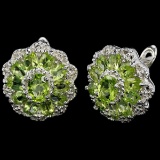 NATURAL AAA APPLE GREEN PERIDOT Earrings