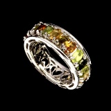 Natural Top Fancy Colors Tourmaline Ring