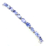 Natural  Blue Violet Tanzanite 55.17 ct  Bracelet