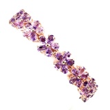 Natural Intense Purple Amethyst Flower 92 Ct Bracelet