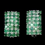 Natural Top Rich Green Emerald Earrings