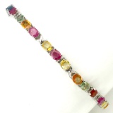 Natural Fancy Sapphire & Ruby Bracelet