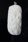 Hand Carved Eagle & Bear  Pendant