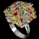 Natural Multi Color Sapphire Ring