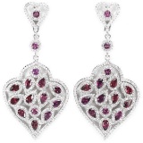 NATURAL PURPLE PINK RHODOLITE GARNET Earrings