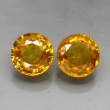 Natural Yellow Sapphire Pair 5.1 MM