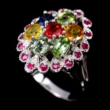Natural Fancy Sapphire & Ruby Ring