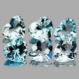 Natural Sky Blue Aquamarine Heart 3.10 cts - Flawless