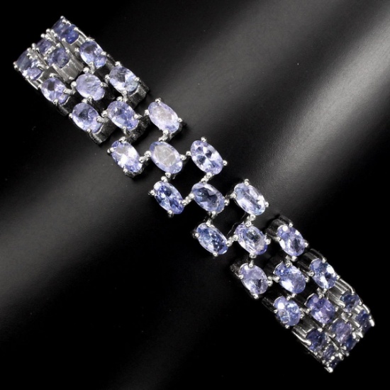 Natural 5x3 MM Blue Violet Tanzanite Bracelet