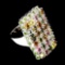 Natural Fancy Tourmaline Diopside 56.20 Ct  Ring