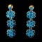 Natural Rare Brazil Aaa Neon Blue Apatite Earrings
