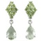 NATURAL GREEN AMETHYST & GREEN PERIDOT Earrings