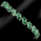 Natural Oval 5x3mm Top Rich Green Emerald Bracelet