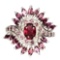 Natural Top Pink Raspberry Rhodolite Garnet Ring
