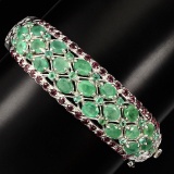 Natural Green Emerald & Garnet 129 Carats Bangle