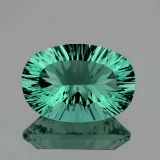 Natural Emerald Green Blue Fluorite 14.36 Ct Flawless