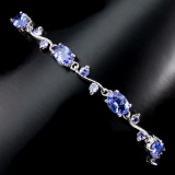 Natural Top Rich Blue Violet Tanzanite Bracelet