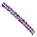 Natural Top Intense Purple Amethyst Bracelet