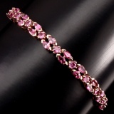 Natural  Top Rich Pink Tourmaline Bracelet