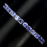 Natural 5mm Top Rich Blue Violet Tanzanite Bracelet