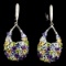 Amethyst Citrine Peridot Topaz Tanzanite Earrings
