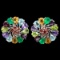 Natural Multi- Gemstones Earrings