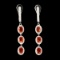 Natural Top Rich Orange Fire Opal Earrings