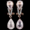 NATURAL 12X8 MM. & 10X7MM ROSE QUARTZ Earrings