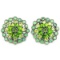 Natural Emerald Peridot & CH-Diopside Earrings