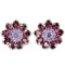NATURAL PURPLISH PINK RHODOLITE AMETHYST Earrings