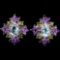 Natural  SKY BLUE TOPAZ, AMETHYST Earrings