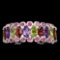 Natural Amethyst Garnet Peridot Ruby Ring