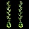 Natural 12x8 mm Top Rich Green Peridot Earrings